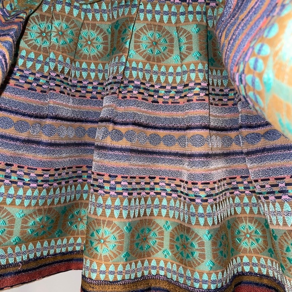 EUC Anthropologie Nomad Morgan Carper Printed Mini Skirt Size 6 - Picture 6 of 9